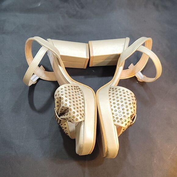 BRAND NEW WELLSFOUNTN RHINESTONE BOWNOT BLOCK HEEL OPEN-TOE SANDAL G1 - Picture 8 of 15